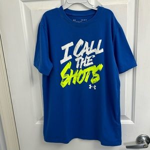 Boys under armour tshirt size large. Worn but good condition.